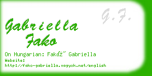 gabriella fako business card